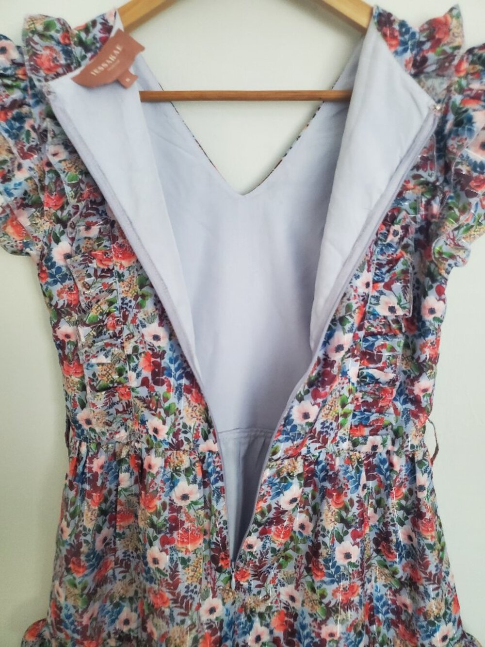JessaKae Dress Floral Full Bloom Tiered Belted Mini Garden Tea Party SIZE SMALL - Picture 14 of 15